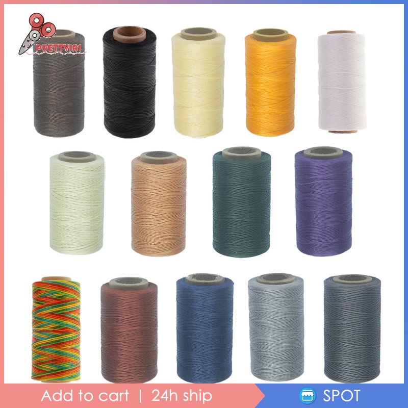 [Prettyia1] 260m Chỉ May Mặt Phẳng 150D 0.8mm Màu Trắng