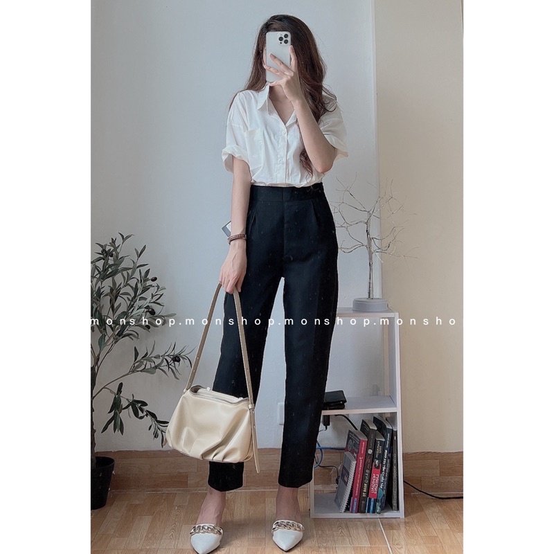 Quần tây trơn ống vừa ulzzang  (qt533)