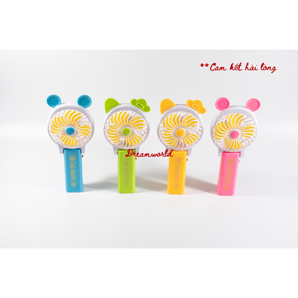 Quạt mini cầm tay chạy pin hình thú đáng yêu - Dreamworld toys