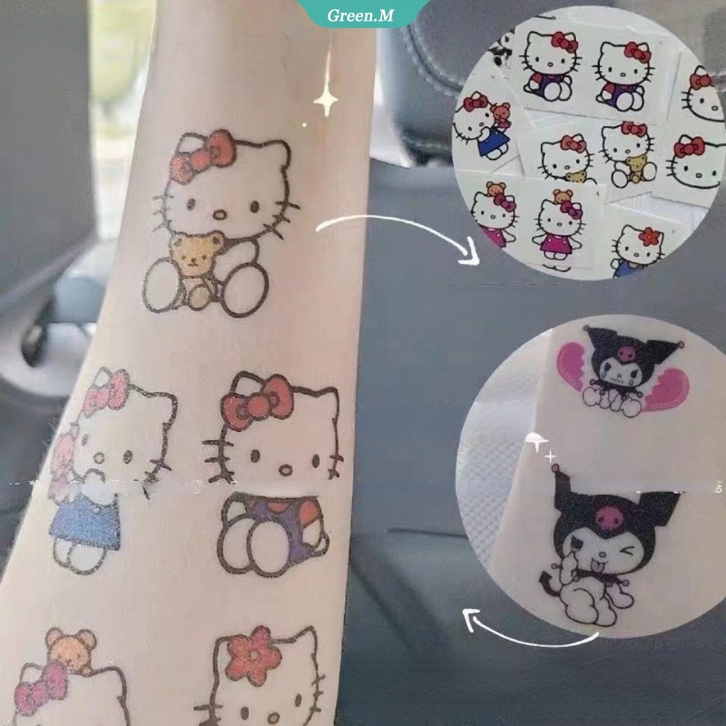 Bộ 30 Hình Xăm Dán Hello Kitty Kuromi My Melody Sanrio Đáng Yêu Chống Thấm Nước Và Bền