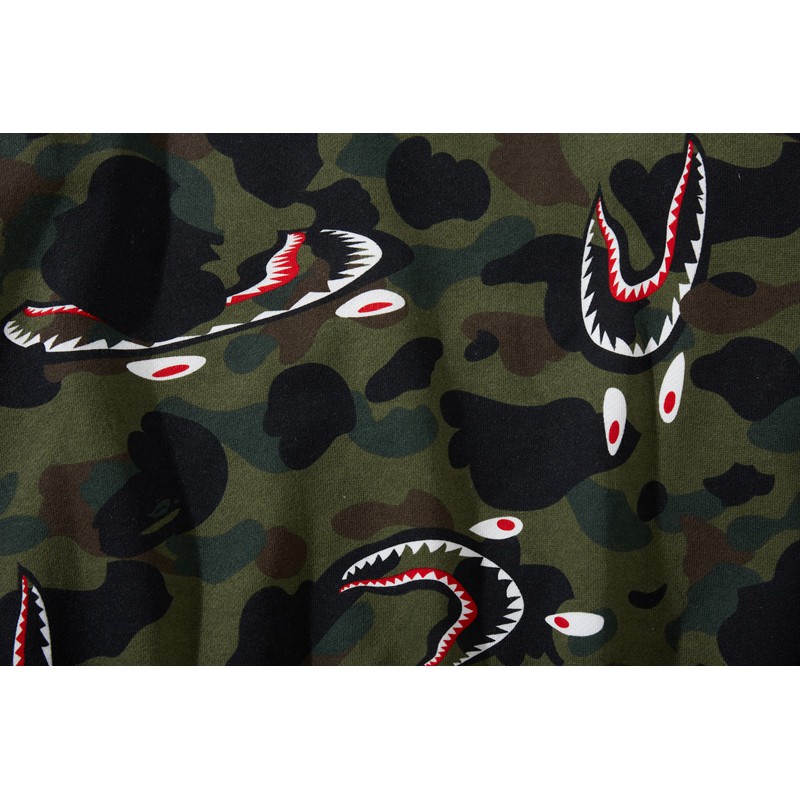 BAPE Áo Hoodies Có Nón Dài Tay Họa Tiết Rằn Ri Thời Trang