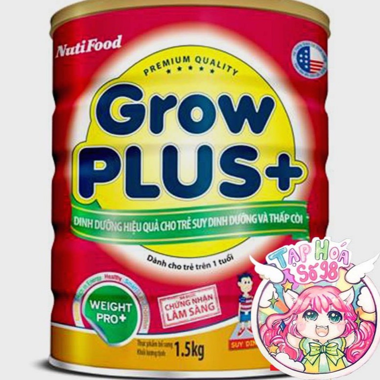 (hỏa tốc - date mới ) Sữa nuti grow plus đỏ lon 1500g.