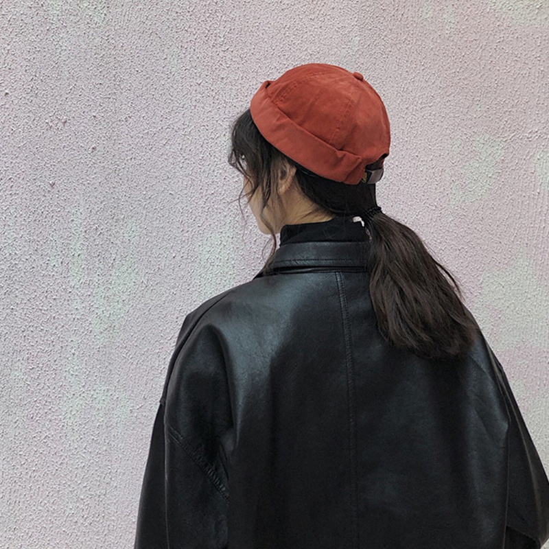 Mũ Lưỡi Trai Vải Nhung Không Vành Phong Cách Hip Hop Cổ Điển Dễ Thương