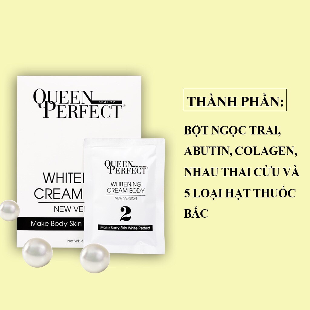 [Chính hãng] Tắm trắng golden beauty Queen Perfect trắng mịn, bật tone rõ rệt sau khi tắm, mờ thâm mờ rạn mềm mịn da