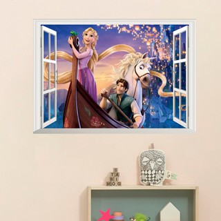 Nhãn dán tường 3D hình cửa sổ