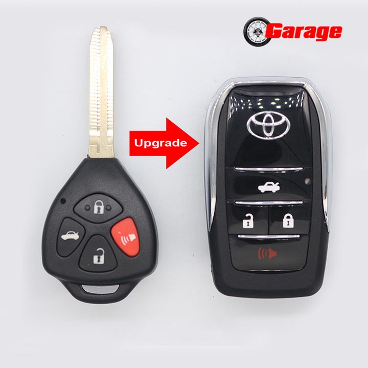 Vỏ độ chìa khóa Toyota 4 nút Camry, Innova, Vios, Fortuner, Corola, Venza, Yaris mẫu gập - TOY656B4