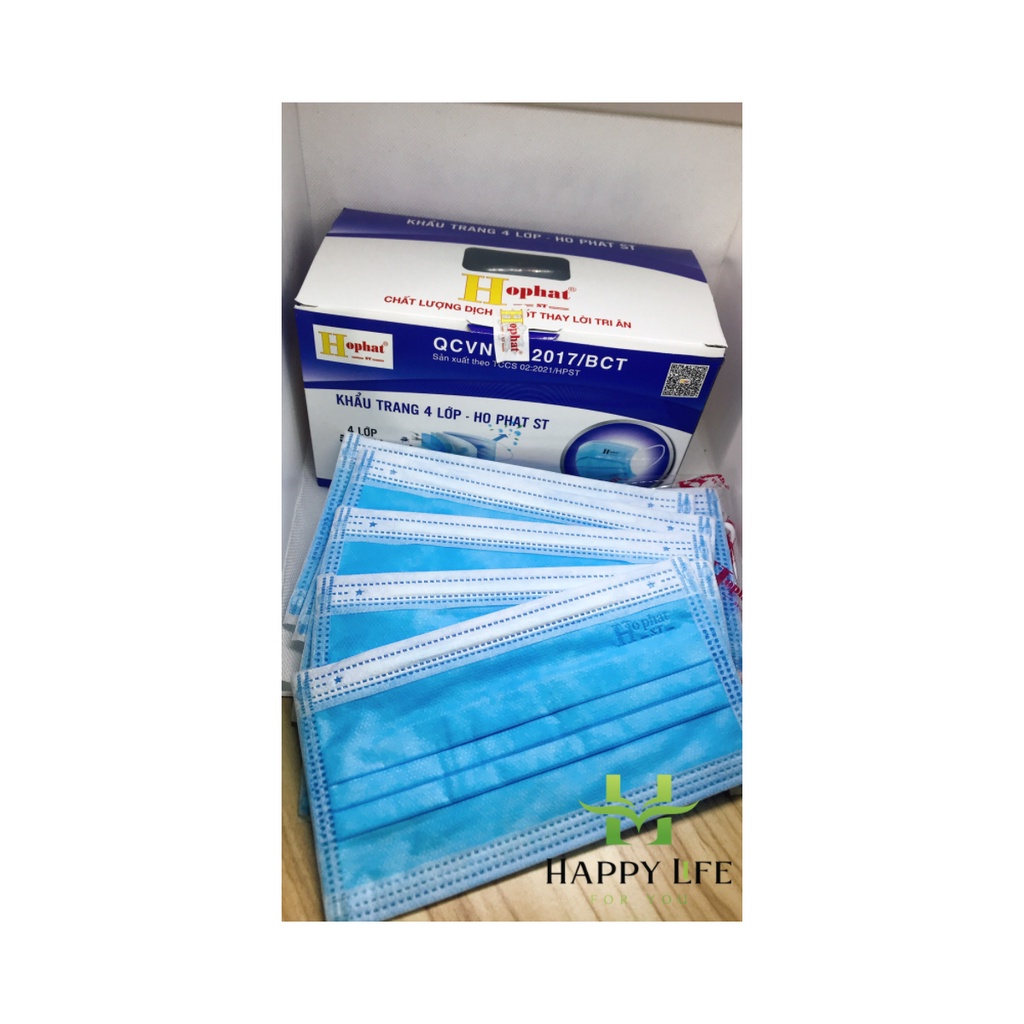 [Mã COSDAY giảm 8% đơn 150K] Khẩu trang y tế 4 lớp kháng khuẩn người lớn trẻ em (50 cái / hộp) - Happy Life for You | BigBuy360 - bigbuy360.vn