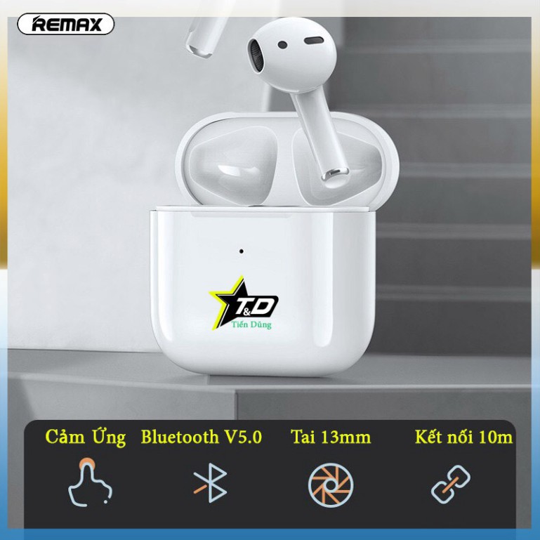 Tai nghe Bluetooth Remax TWS-10 có đốc sạc kèm 2 tai dòng cảm ứng ♥️♥️