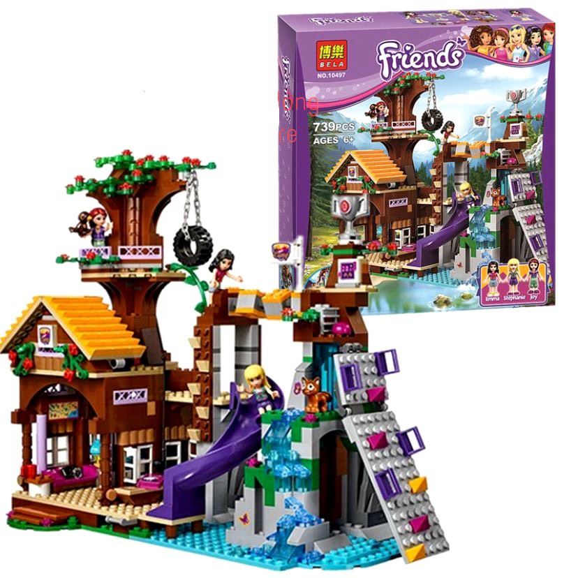 Lego Friends XS 3019 bela 01047 Lele 37048-Công viên trên cây 872 khối