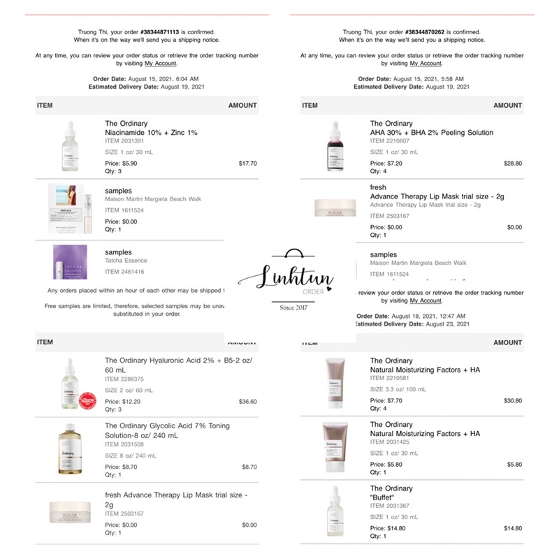 [ BILL SEPHORA US ] Tẩy Da Chết AHA 30% + BHA 2% The Ordinary