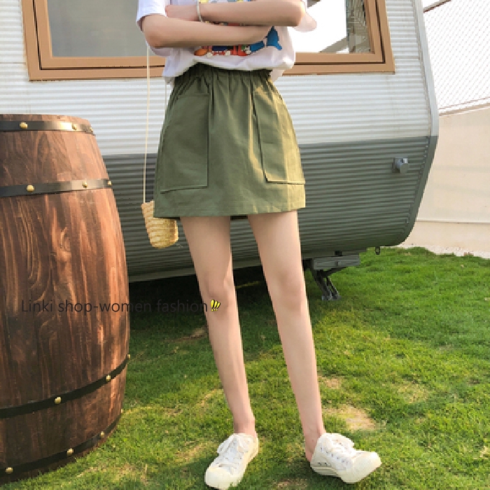 Chân váy mini eo cao màu trơn giản dị phong cách Hàn Quốc | BigBuy360 - bigbuy360.vn