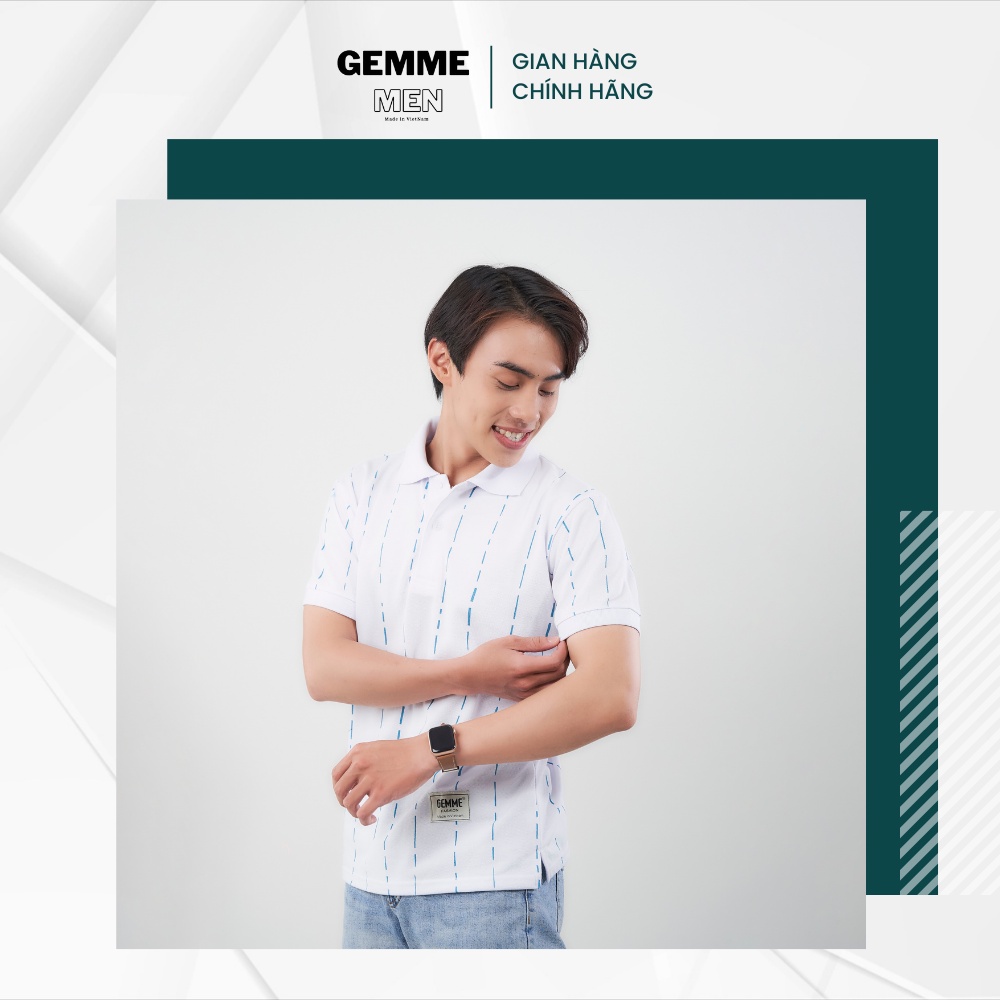 Áo thun polo big size GEMME MEN chuẩn form, trẻ trung, thanh lịch, đủ màu, Big Size 55- 130kg
