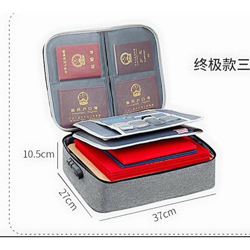 Túi đựng tài liệu nhiều lớp xách tay, hộ chiếu đa năng du lịch, bao bảo vệ đồ, thẻ