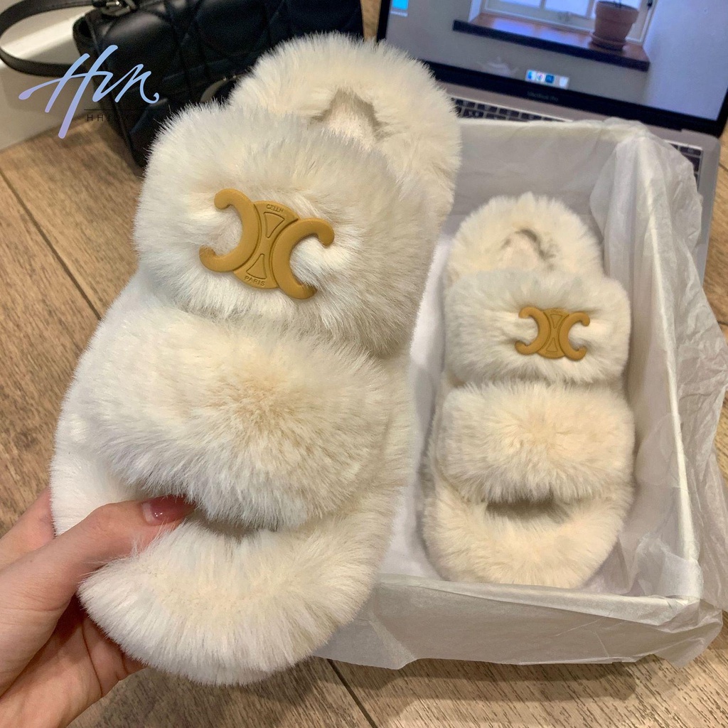 Dép Bông Cotton Đế Dày Thời Trang Thu Đông 2022 Mới Cho Nữ