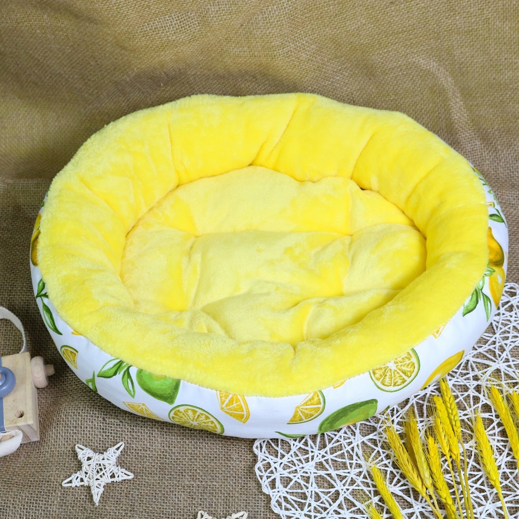 [Ảnh thật] Nệm bông họa tiết trái cây - con voi cho chó mèo dưới 6kg