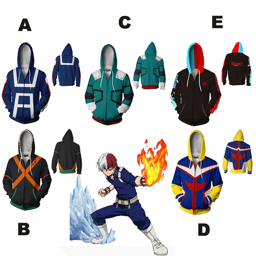 Áo Khoác Hoodie Họa Tiết Anime My Boku No Hero Academia Độc Đáo | BigBuy360 - bigbuy360.vn