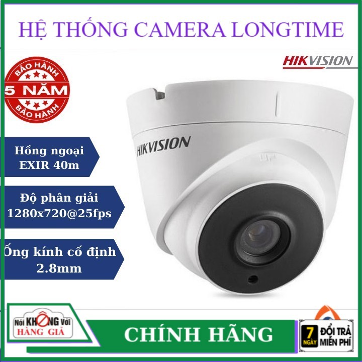 Camera HDTVI 1MP HIKVISION DS-2CE56C0T-IT3 , Chống nước IP66 , Hồng ngoại xem đêm siêu xa