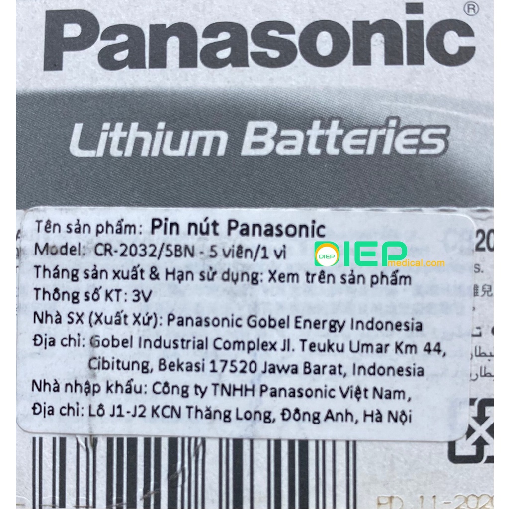 ✅ PANASONIC CR2032 - Pin dùng cho máy thử đường huyết Onetouch, Accu Chek, Contour, Oncall…