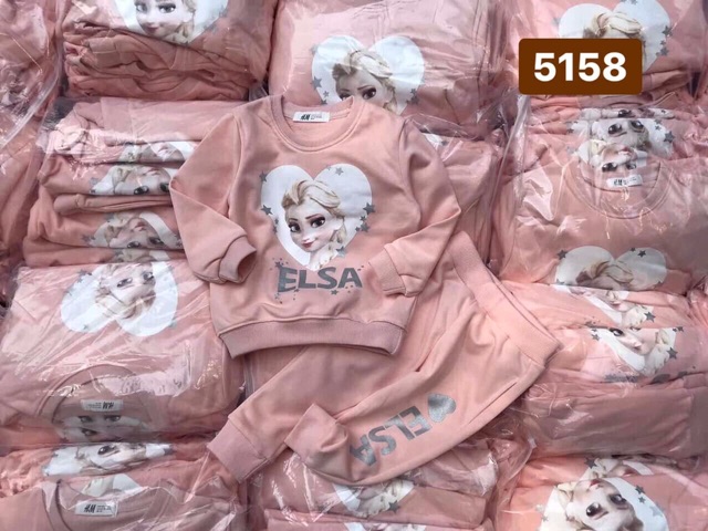 Bộ nỉ HM Elsa bé gái