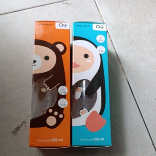 Combo 2 bình sữa agi 250ml/ màu sắc ngẫu nhiên/ xanh - hồng - vàng