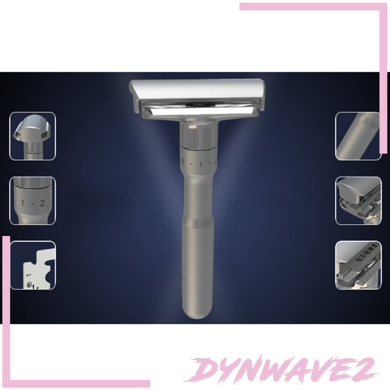 (Hàng Mới Về) Dao Cạo Râu Hai Mặt Cổ Điển Dynwave2 Kèm 5 Lưỡi Dao