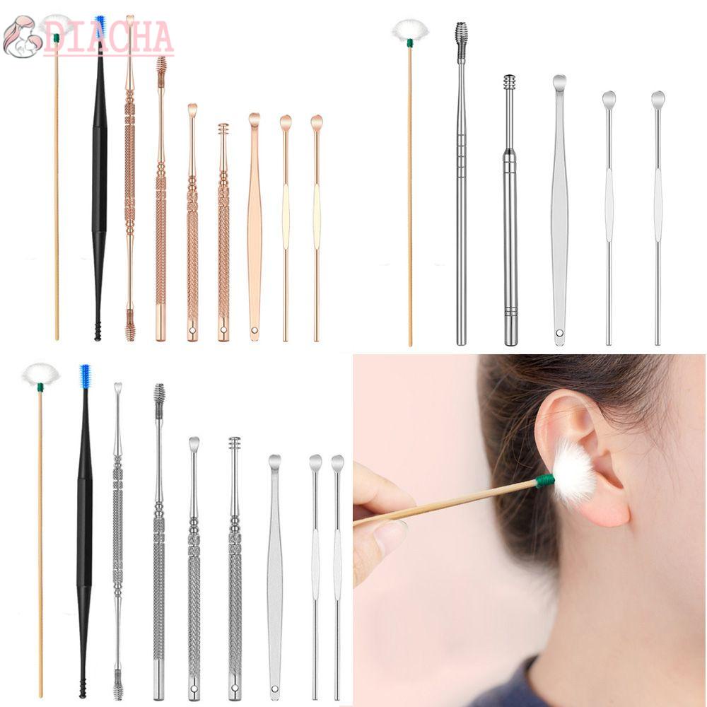 [Hàng mới về] Dụng cụ ngoáy tai hai đầu mát xa chăm sóc vệ sinh tai làm bằng thép không gỉ