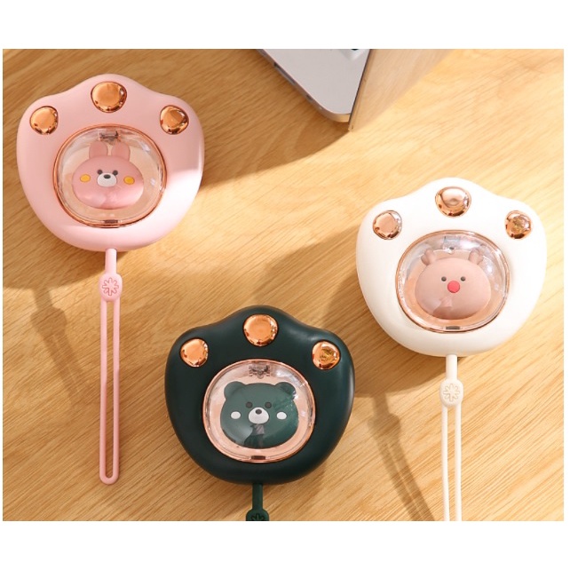 Máy Sưởi Ấm Mini Cầm Tay 2400Mah Họa Tiết Chân Mèo Dễ Thương