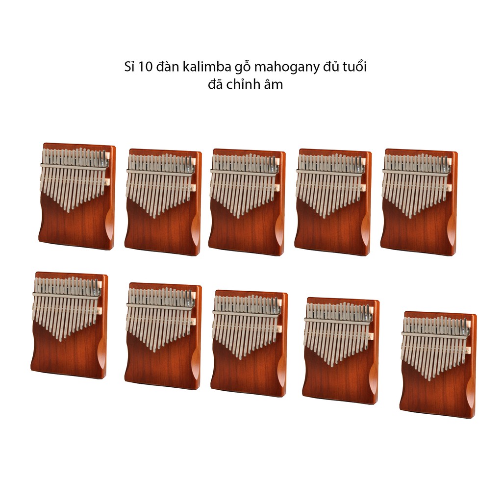 Sỉ 10 đàn kalimba 17 phím gỗ mahogany đủ tuổi  âm vang hay đã chỉnh âm KJLIM75