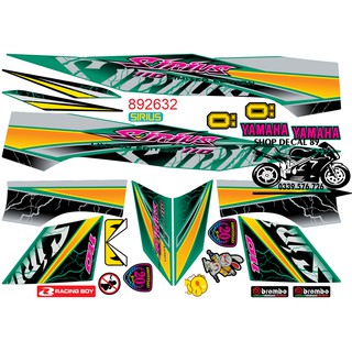 Tem Rời 3 Lớp SIRIUS 110cc - 50cc XANH VÀNG TIA SÉT MS 892632 - Tem 3 Lớp Cao Cấp