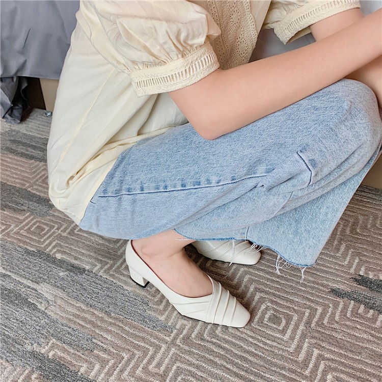 Giày cao gót nữ 5 phân Mina Pumps Heels dáng búp bê bít mũi đế vuông mũi vuông bAimée &amp; bAmor - MS1704