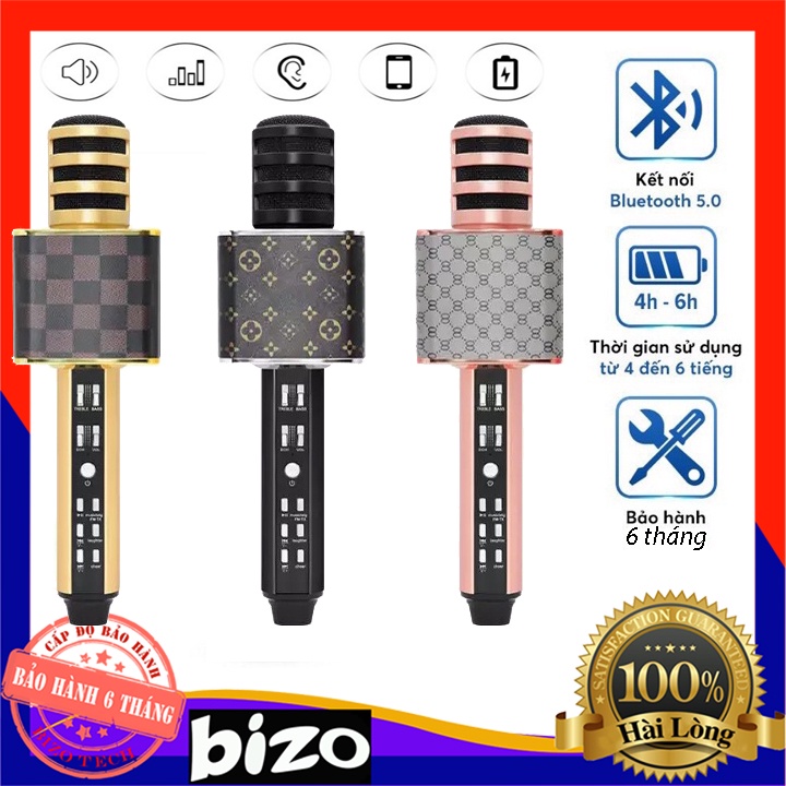 Micro hát karaoke bluetooth SD18, mic hát livestream trên điện thoại tích hợp loa, Kết nối blt 5.0