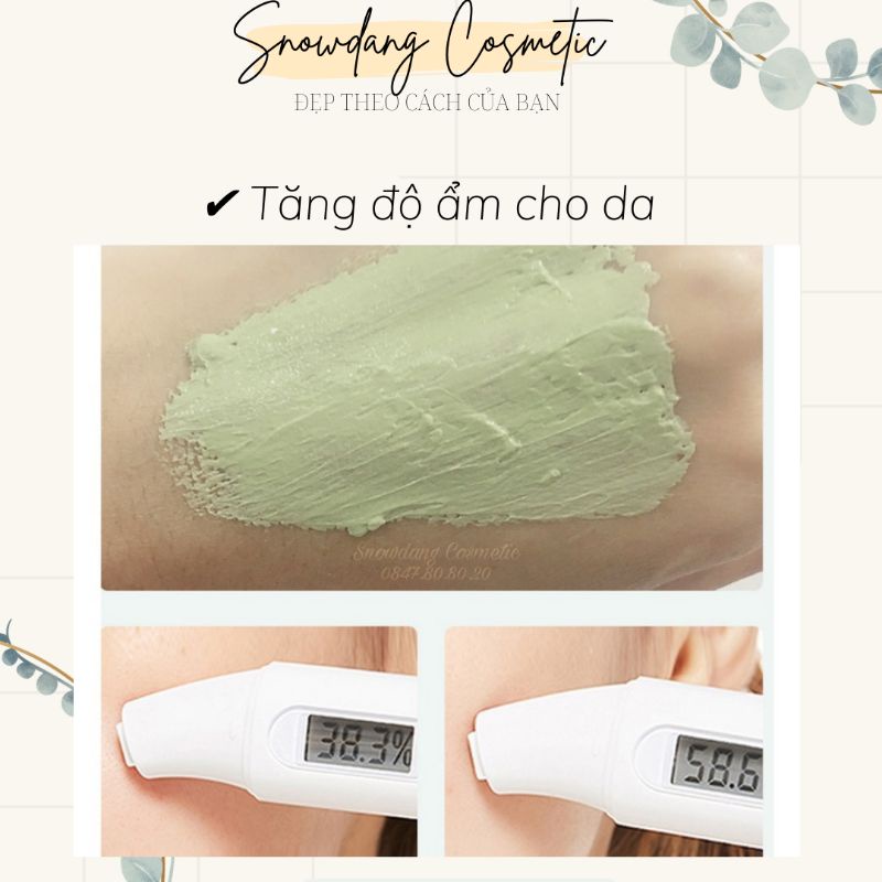 Mặt nạ đất sét bùn khoáng rau má Bioaqua, dưỡng ẩm, se khít lỗ chân lông