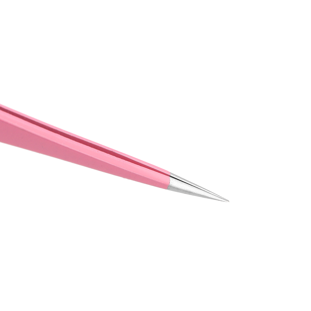 [Hàng mới về] Nhíp gắp đá giả/miếng dán đính móng bằng kim loại với đầu nhấn bằng silicon