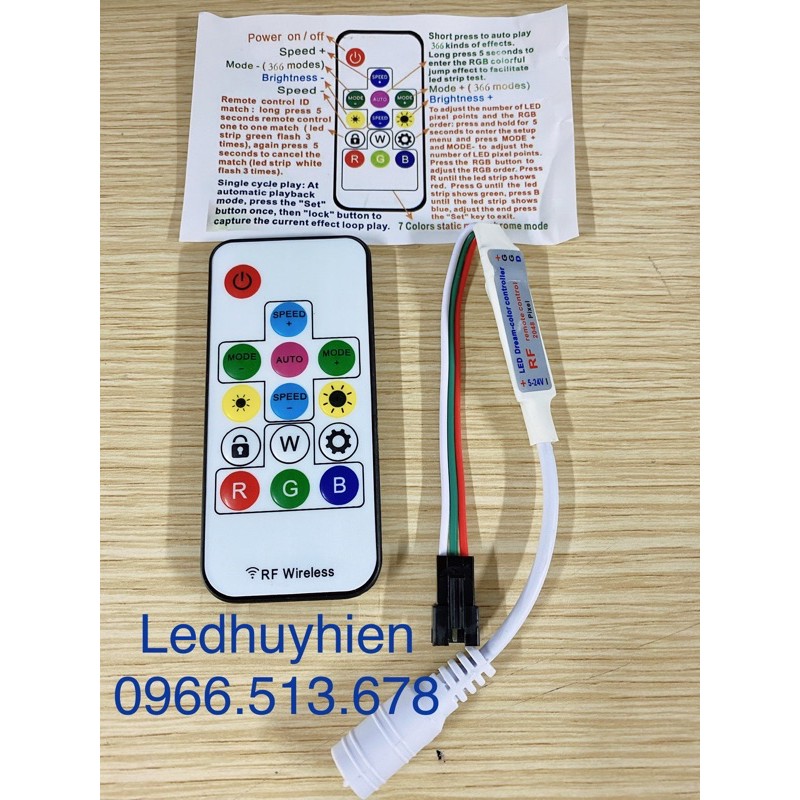 Mạch điều khiển led phun màu RF ic 1903, 2811 (RF full color) led dây, led cuộn | BigBuy360 - bigbuy360.vn