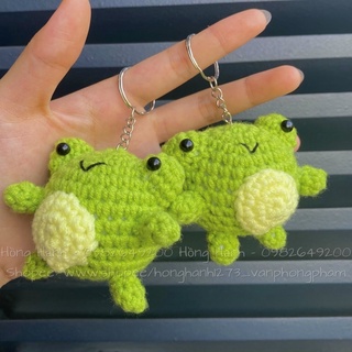 Móc chìa khoá len ếch xanh handmade 🐸🐸🐸 (HÌNH THẬT SHOP TỰ CHỤP) [HÀNG CÓ SẴN]