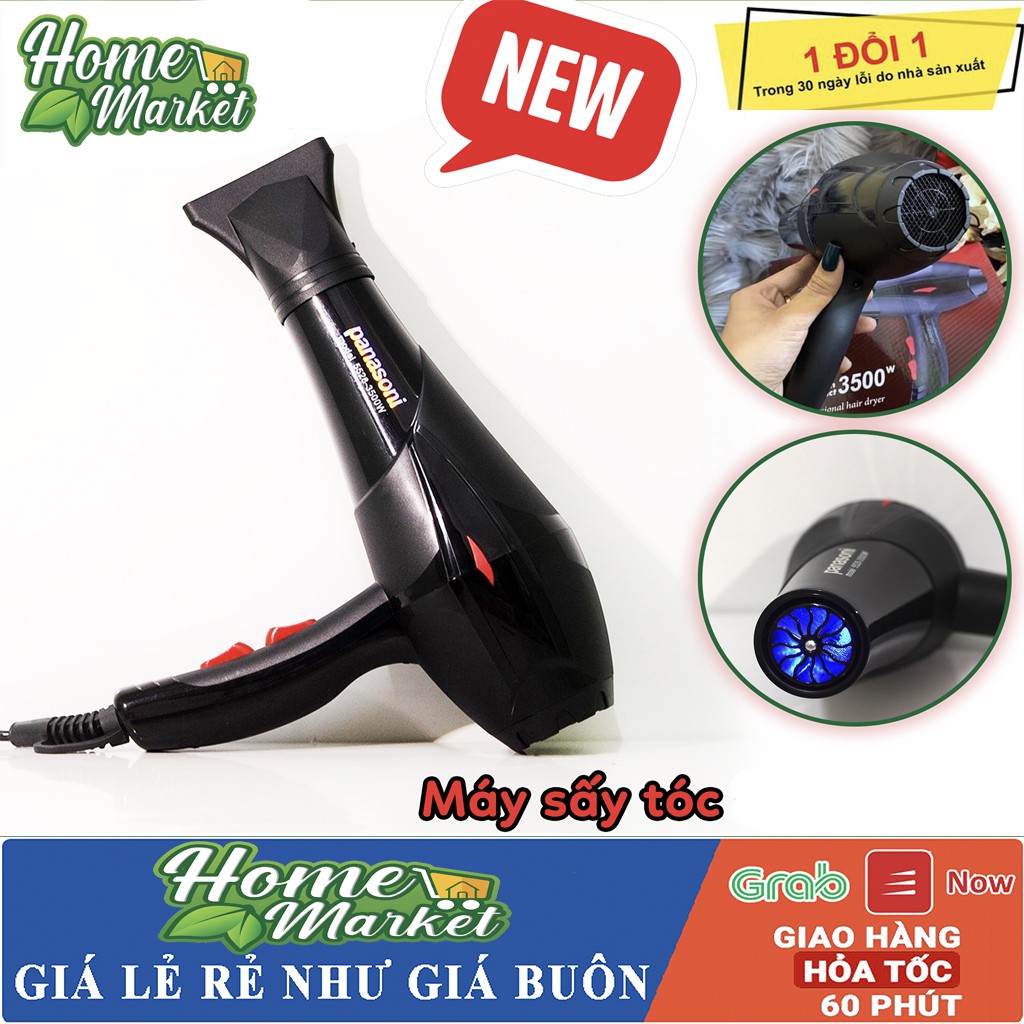 ( Loại Tốt, Đèn Nano ) Máy Sấy Tóc 2 Chiều Tạo Kiểu Công Suất Lớn 3500W có dụng cụ tạo kiểu