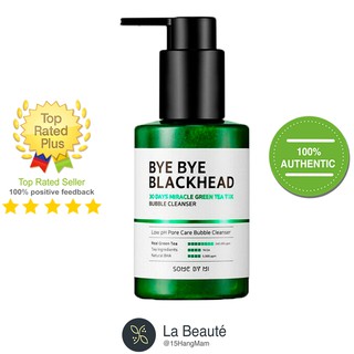 Some By Mi Bye Bye Blackhead 30 Days Miracle Green Tea Tox Bubble Cleanser - Sữa Rửa Mặt Sủi Bọt Đặc Trị Mụn Đầu Đen