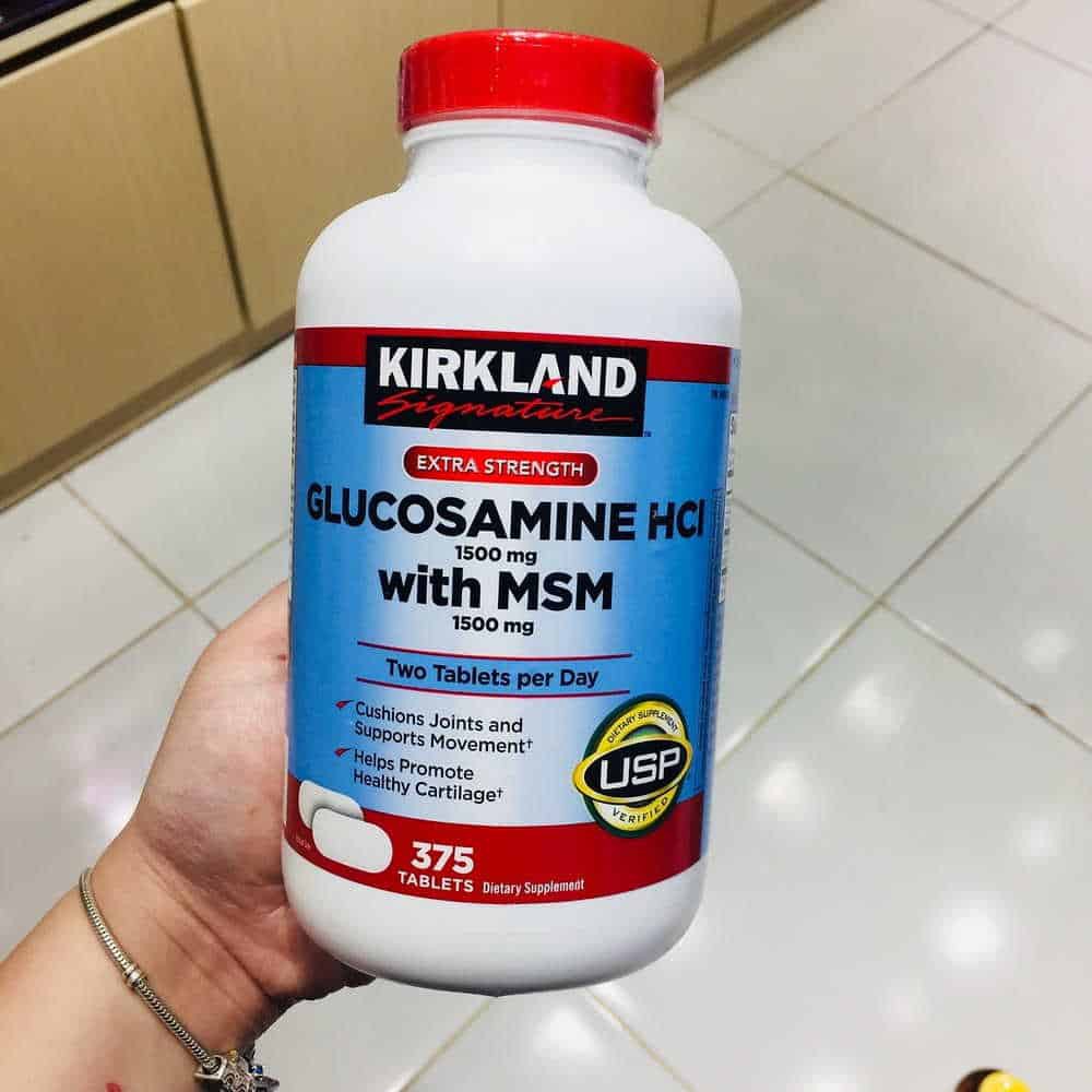 Viên uống Glucosamin HCL 1500mg With MSM 1500mg glucosamine Kirkland 375 Viên