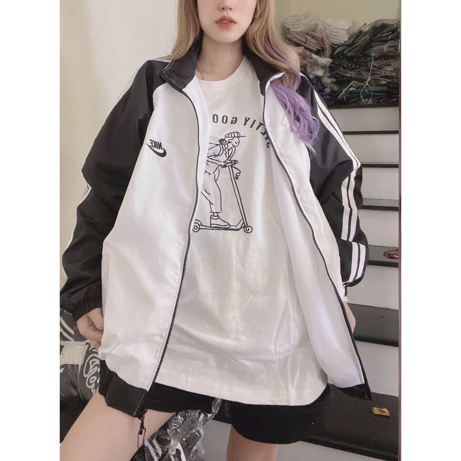 Áo khoác dù nam nữ form rộng Unisex 2 lớp Chống Nắng Siêu Hot ulzzang Jacket Bomber Guvia