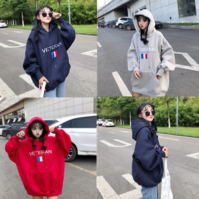 Winter Korean fashion hooded sweater simple wild casual ulzzang