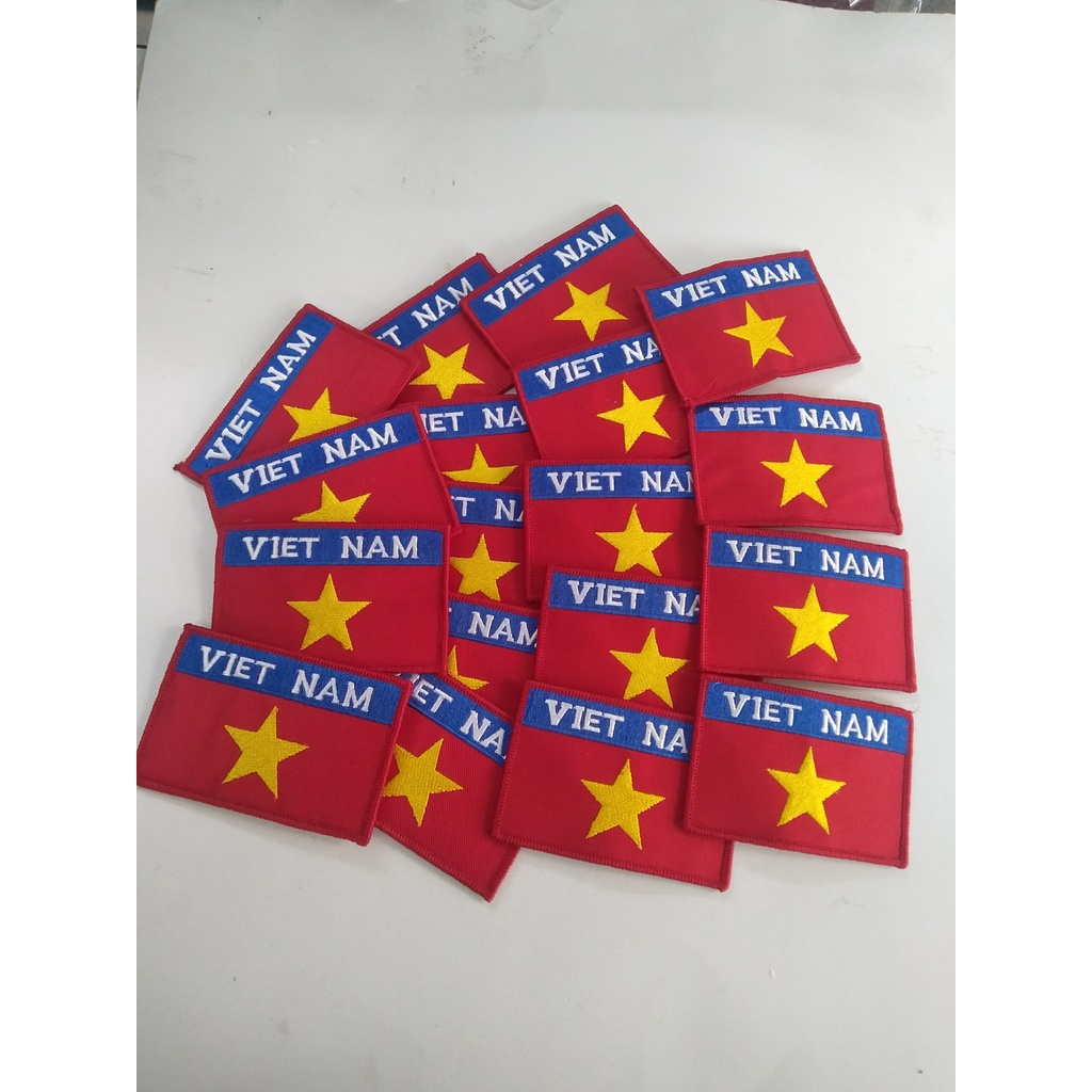 Cờ Việt Nam thêu may áo, Logo thêu cờ Việt Nam
