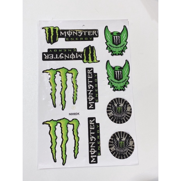 Decal tem nổi tổng hợp mẫu Monster... cao cấp dán xe máy, ô tô, mũ bảo hiểm chống thấm nước, chống bay màu