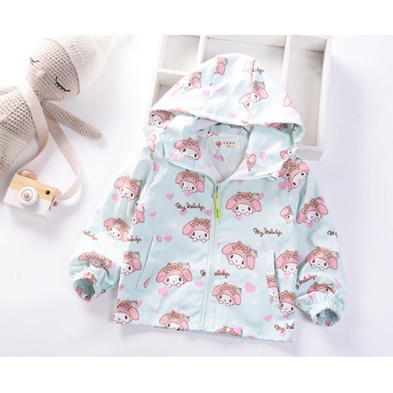 Áo khoác gió 2 lớp bé gái , nhiều mẫu