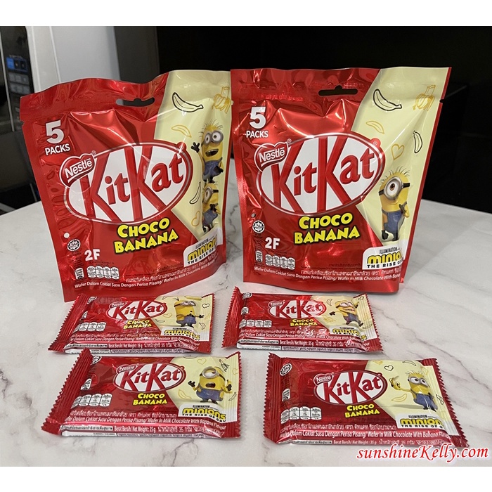 combo 10 thanh Socola Kitkat Minions Chuối 4f Thanh 35g