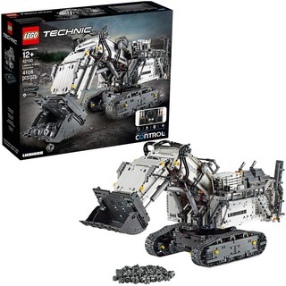 42100 Đồ chơi lắp ráp Iego Technic Liebherr R 9800 - Xe máy xúc xám