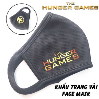 Khẩu trang vải đen phim đấu trường sinh tử the hunger games phiên bản gold special có clip mang thực tế