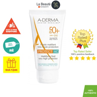 A-derma Protect AC Mattifying Fluid Very High Protection SPF 50+ - Kem Chống Nắng Cho Da Dầu, Mụn 40ml