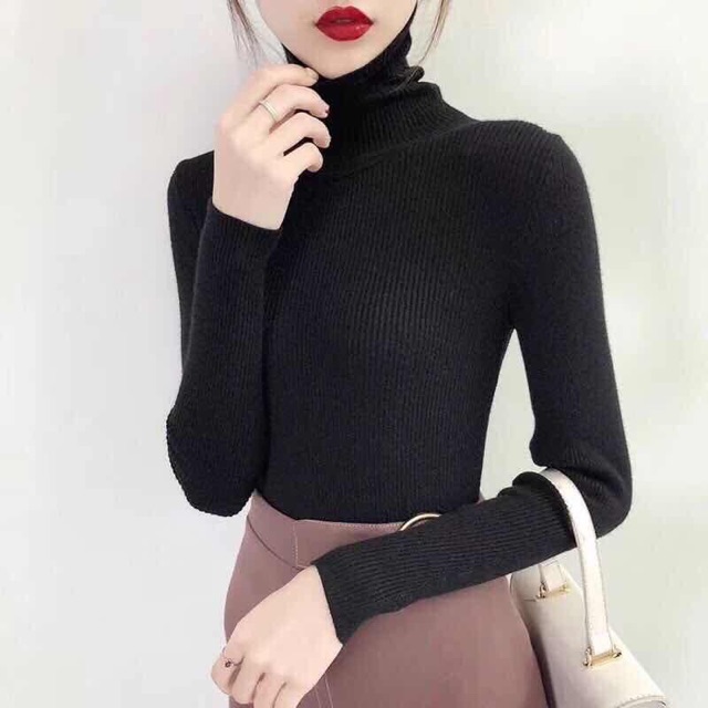 [Mã WA12ABS giảm 20k đơn 180k] Áo len cổ lọ chất đẹp - ảnh thật cận chất | BigBuy360 - bigbuy360.vn