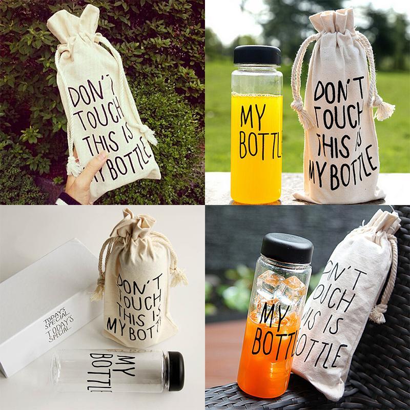 Túi Kèm Bình Đựng Nước 500ml In Chữ My Bottle Độc Đáo