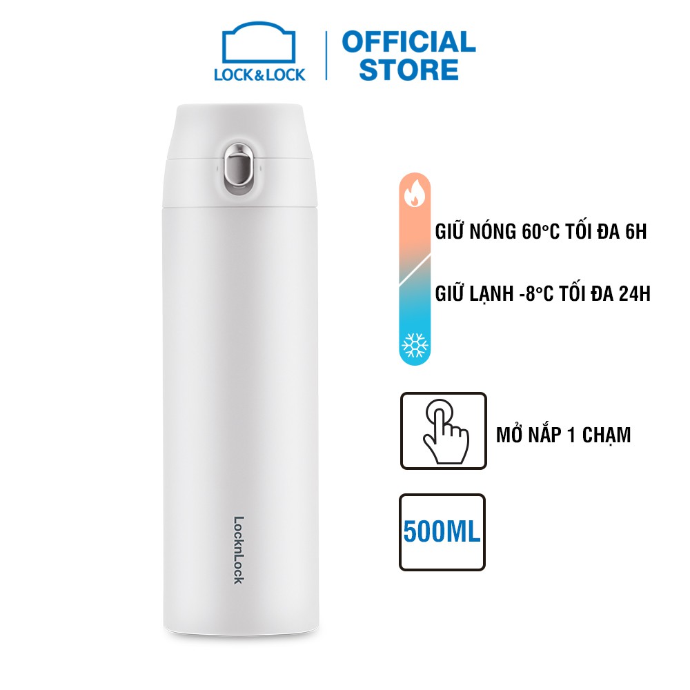 Bình giữ nhiệt Lock&Lock Feather Light One Touch 500ml LHC3257 (4 màu)